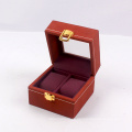 Lederpapier Covered Gold Benutzerdefinierte Folie Logo White Watch Box